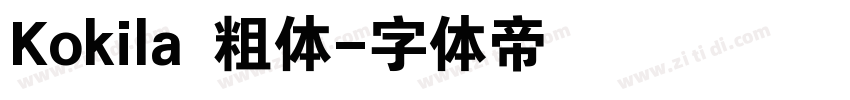 Kokila 粗体字体转换